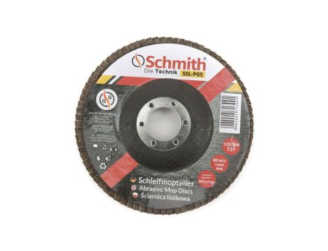 Ściernica listkowa 125mm 120 tarcza ścierna prosta Schmith