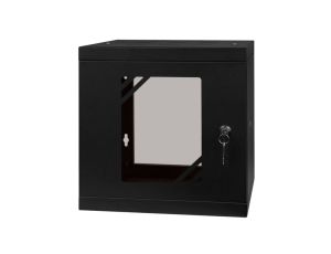 Szafa wisząca RACK 10 6U 300mm drzwi szklane czarna