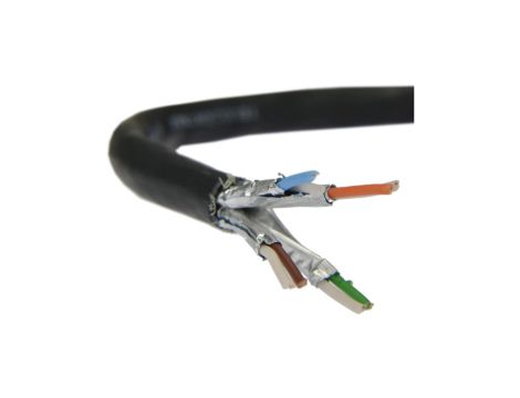 Kabel FTP kat.7 S/FTP 4x2x0,46 linka czarna LSOH Telegärtner /305m/