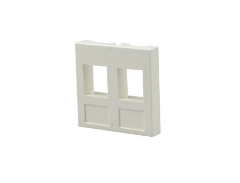Adapter keystone podwójny 2M 45x45 biały Mediabox