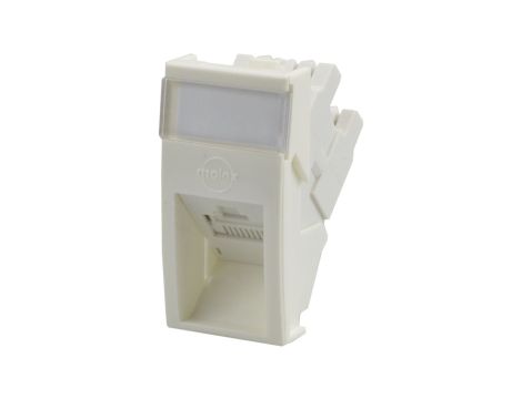 Gniazdo internetowe 1x RJ45 UTP kat.6 nieekranowane moduł 1M 22,5x45 biały Molex