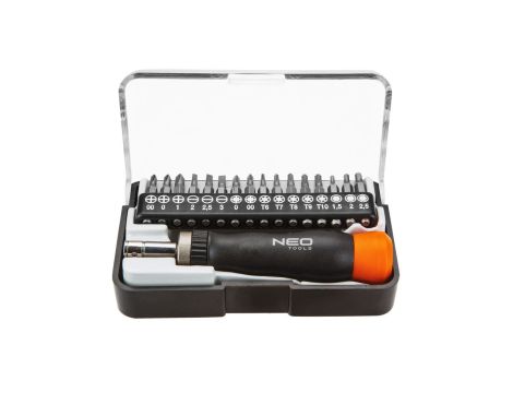 Końcówki wkrętakowe precyzyjne z uchwytem 04-228 /zestaw 17 szt./