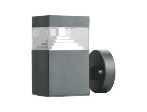 Kinkiet LED 6W 400lm 4000K/neutralna IP44 zewnętrzny stalowy szary SALIX-S 20 6W NW GXPS097