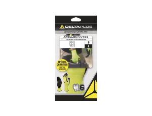 RĘKAWICA DZIANA Z POLIESTRU, STRONA CHWYTNA POWLEKANA PIANKĄ LATEKSOWĄ