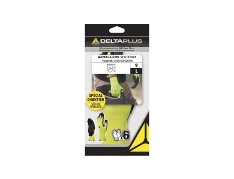 RĘKAWICA DZIANA Z POLIESTRU, STRONA CHWYTNA POWLEKANA PIANKĄ LATEKSOWĄ