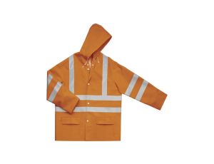 BLUZA OSTRZEGAWCZY PRZECIWDESZCZOWY Z POLIESTRU POWLEKANEGO ZEWNĘTRZNA PU