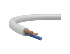 Przewód prądowy H03VV-F / OMY 300V 2x0,5 biały linka Elektrokabel /50m/