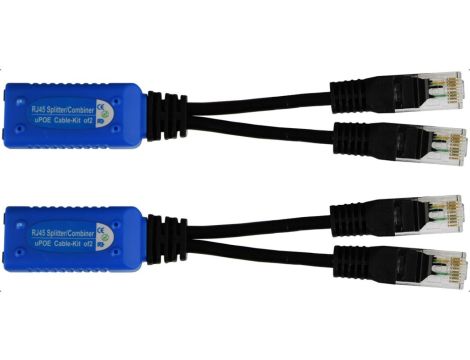 Splitter P-POE2 RJ45 kat.5e 2wtyki / 1gniazdo rozdzielacz do kamer IP POE Pulsar