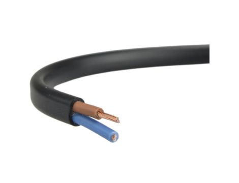 Przewód prądowy H03VVH2-F / OMYp 300V 2x0,75 płaski czarny linka Elektrokabel /50m/