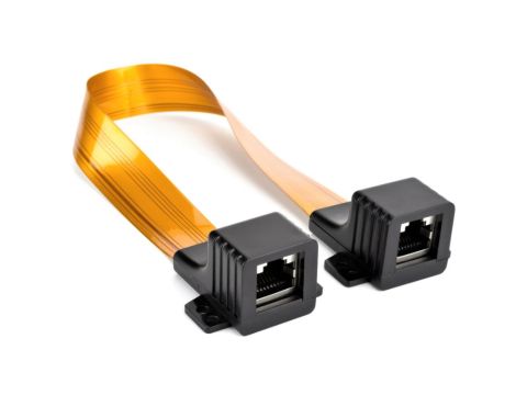 Przepust okienny teleinformatyczny płaski RJ45 - RJ45 kat.5e 0,23m LANBERG