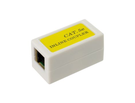 Łącznik modularny beczka 2xRJ45 8P8C kat.5e nieekranowany UTP NEKU