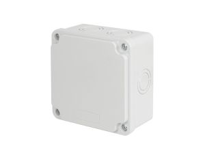 Puszka instalacyjna n/t ABS 100x100x50 biała IP65 PI.100X100X50