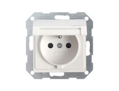 Gira Gniazdo z bolcem z kl. i ochr.dz. S ystem 55 biały matowy