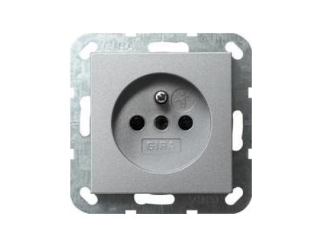 Gira Gniazdo z bolcem z ochr.dz. System 55 kolor aluminiowy