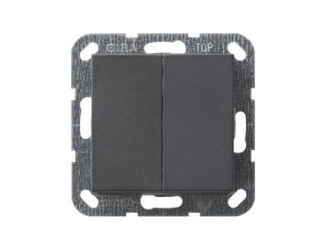 Gira Wyłącznik podwójny schodowy Gira System 55 antracyt