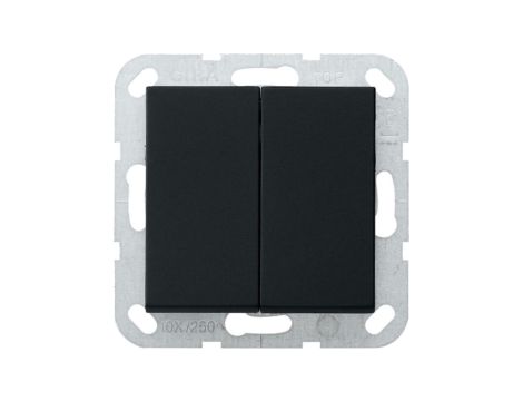 Gira Wyłącznik podwójny Gira System 55 czarny mat