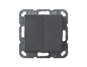 Gira Wyłącznik podwójny Gira System 55 antracyt