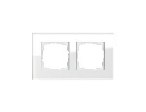 Gira Ramka podwójna Gira Esprit Szkło bi ałe