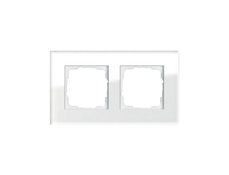 Gira Ramka podwójna Gira Esprit Szkło bi ałe