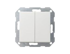 Gira Wyłącznik podwójny Gira System 55 biały z połyskiem
