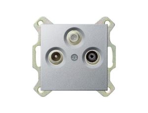 Gniazdo RTV-SAT końcowe Gira System 55 aluminium