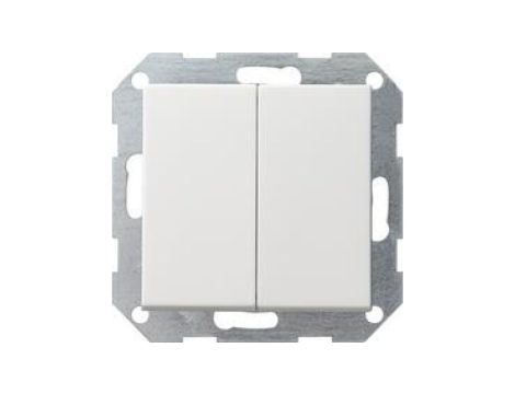 Gira Wyłącznik podwójny Gira System 55 biały matowy