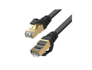 Patchcord S/STP kat.7 kabel sieciowy LAN 2x RJ45 płaski linka PoE czarny 3m UNITEK
