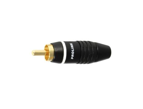 PROLINK Premium TRC-019 Wtyk RCA Cinch na kabel do 6,3mm pozłacany czarno-biały