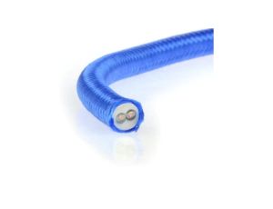 Przewód prądowy H03VV-F / OMY 300V 2x0,75 w oplocie niebieski linka /100m/