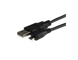 Kabel USB 2.0 A / micro-B (wtyk / wtyk) czarny 1,5-1,8m