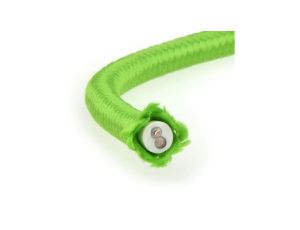 Przewód prądowy H03VV-F / OMY 300V 2x0,75 w oplocie jasnozielony linka /100m/