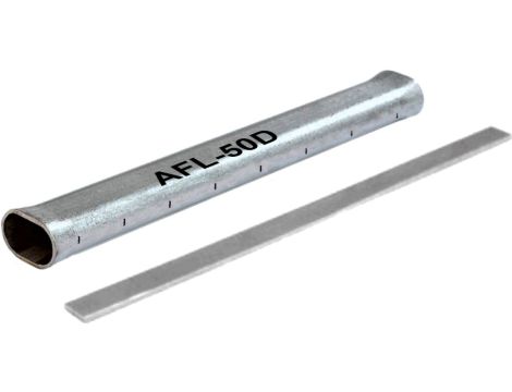 AFL-50D - złączka płasko-owalna do karbowania, do przewodów AFL 50mm2 długa