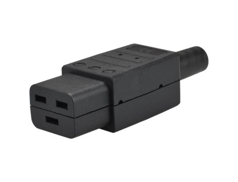 Wtyk zasilający IEC320 C19 złącze komputerowe (żeńskie) 2P+Z 230V 16A HQ na kabel