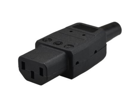 Wtyk zasilający IEC320 C13 złącze komputerowe (żeńskie) 2P+Z 230V 10A HQ na kabel do 8,0mm