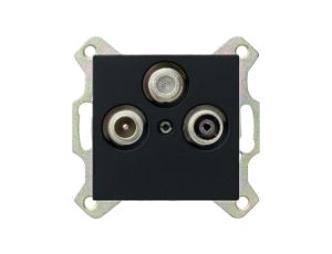 Gira System 55 Gniazdo RTV-SAT końcowe czarny mat