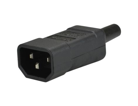 Gniazdo zasilające IEC320 C14 złącze komputerowe (męskie) 2P+Z 230V 10A na kabel do 8,0mm