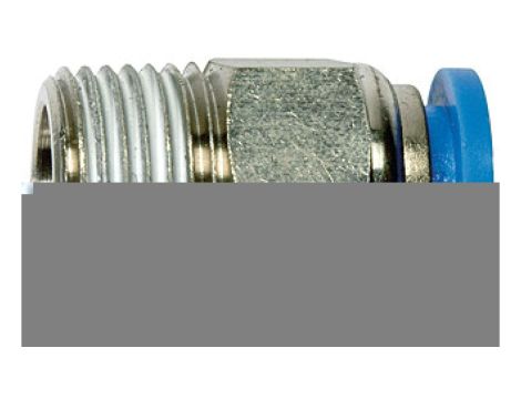 Złączka pneumatyczna wtykowa prosta do węża fi 16 mm, R 1/2 GZ, mosiądz niklowany