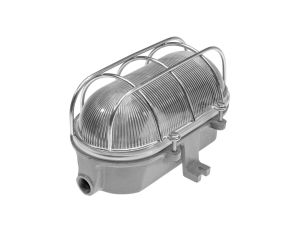 Oprawa LOFT OVAL-XXL, E27, 200W, szara-żeliwo, klosz przeźroczysty-szkło, IP54, siatka metalowa A1380