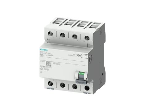 Wyłącznik różnicowoprądowy SENTRON 3+N-bieg. 25A 30mA Typ B 400V krótkozwłoczny 4mod 5SV3342-4