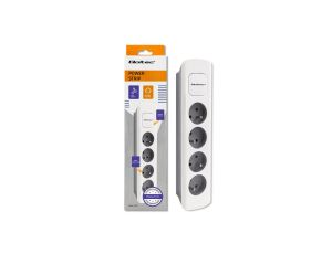 Qoltec Listwa zasilająca 4 gniazda 1.8m Biało-szara