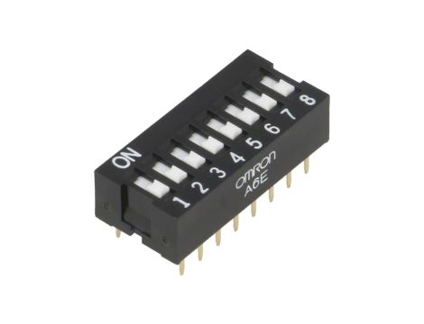 Przełącznik DIP-SWITCH Ilość sekcji 8 ON-OFF 0,025A/24VDC A6E-8101-N