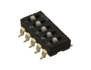 Przełącznik DIP-SWITCH Ilość sekcji 5 ON-OFF 0,025A/24VDC A6S-5104-H
