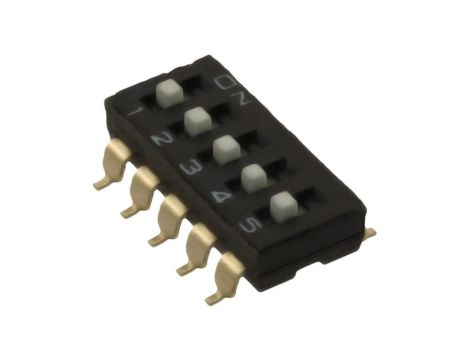Przełącznik DIP-SWITCH Ilość sekcji 5 ON-OFF 0,025A/24VDC A6S-5104-H