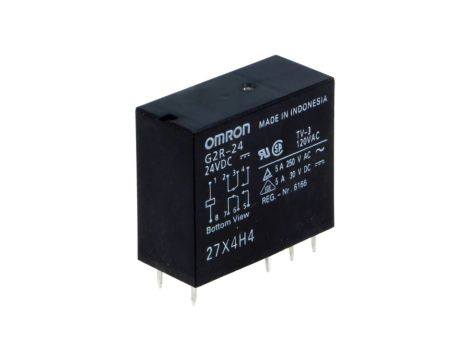 Przekaźnik elektromagnetyczny DPDT Ucewki 24VDC 4A/250VAC G2R-24 24VDC