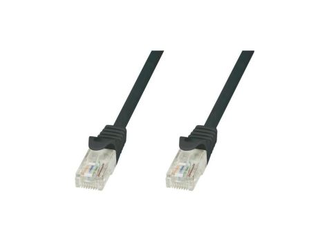 Patch cord Cat5e UTP 0,25m czarny CCA