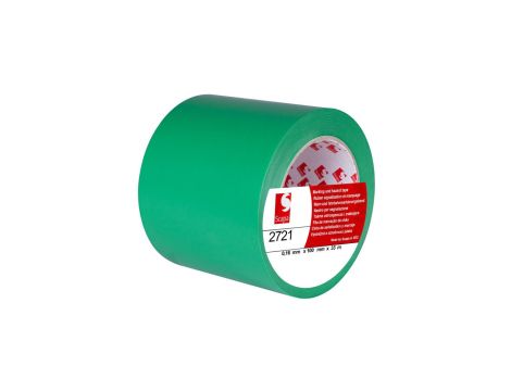 Taśma oznaczeniowa ostrzegawcza 100mm/33m zielona 2721 SCAPA