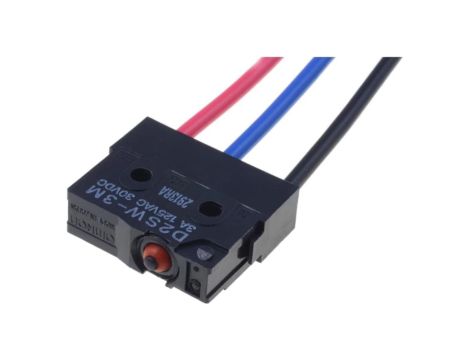 Mikroprzełącznik SNAP ACTION bez dźwigni SPDT 3A/125VAC IP67 D2SW-3M