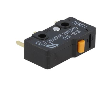 Mikroprzełącznik SNAP ACTION bez dźwigni SPDT 5A/125VAC IP40 SS-5D
