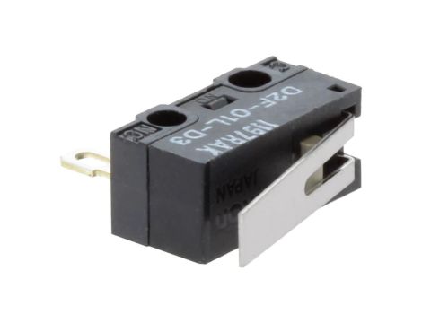 Mikroprzełącznik SNAP ACTION z dźwignią SPDT 0,1A/30VDC IP40 D2F-01L-D3