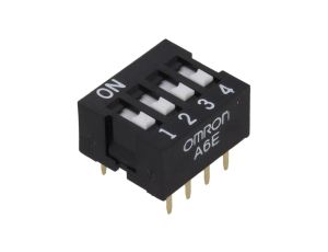 Przełącznik DIP-SWITCH Ilość sekcji 4 ON-OFF 0,025A/24VDC A6E-4101-N